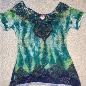MOSSIMO | Blue & Green T-Shirt